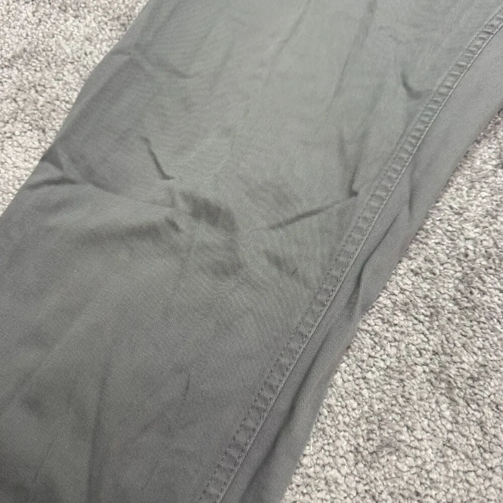 Zara Man Basic Collection Chino Pants Men 34 Gray Straight Leg Flat Front Cotton